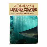 Shark Photo Single Leather Photo Coaster