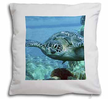 Turtle by Coral Soft White Velvet Feel Scatter Cushion
