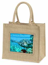 Turtle by Coral Natural/Beige Jute Large Shopping Bag