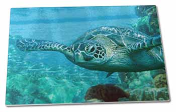 Large Glass Cutting Chopping Board Turtle by Coral