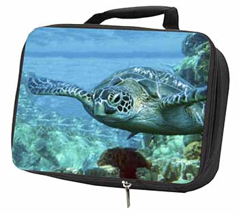 Turtle by Coral Black Insulated School Lunch Box/Picnic Bag