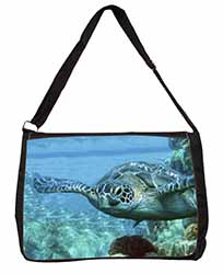 Turtle by Coral Large Black Laptop Shoulder Bag School/College