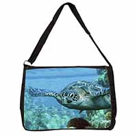 Turtle by Coral Large Black Laptop Shoulder Bag School/College