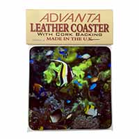 Tropical Fish Single Leather Photo Coaster