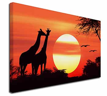 Sunset Giraffes Canvas X-Large 30"x20" Wall Art Print
