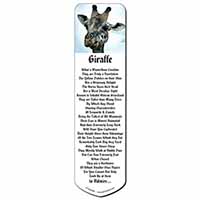 Cheeky Giraffes Face Bookmark, Book mark, Printed full colour