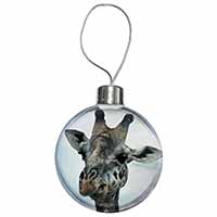 Cheeky Giraffes Face Christmas Bauble