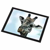 Cheeky Giraffes Face Black Rim High Quality Glass Placemat