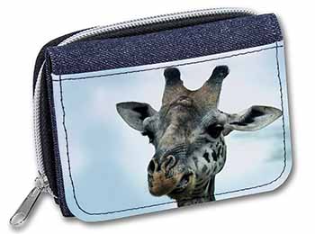 Cheeky Giraffes Face Unisex Denim Purse Wallet