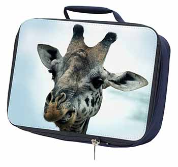 Cheeky Giraffes Face Navy Insulated School Lunch Box/Picnic Bag