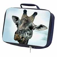 Cheeky Giraffes Face Navy Insulated School Lunch Box/Picnic Bag
