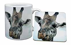 Cheeky Giraffes Face Mug and Coaster Set
