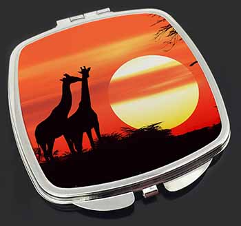 Sunset Giraffes Make-Up Compact Mirror