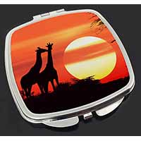 Sunset Giraffes Make-Up Compact Mirror
