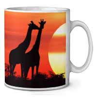 Sunset Giraffes Ceramic 10oz Coffee Mug/Tea Cup