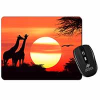 Sunset Giraffes Computer Mouse Mat