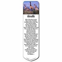 Giraffes Bookmark, Book mark, Printed full colour