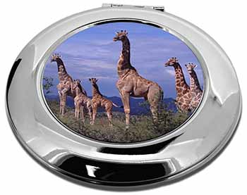 Giraffes Make-Up Round Compact Mirror