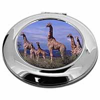 Giraffes Make-Up Round Compact Mirror