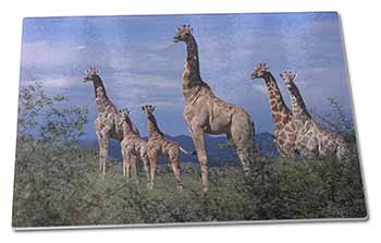 Large Glass Cutting Chopping Board Giraffes