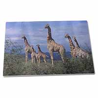 Large Glass Cutting Chopping Board Giraffes