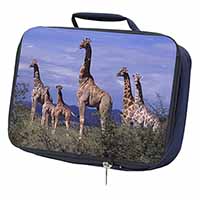 Giraffes Navy Insulated School Lunch Box/Picnic Bag