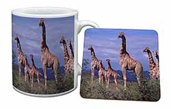 Giraffes Mug and Coaster Set