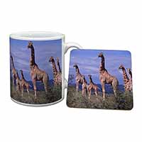 Giraffes Mug and Coaster Set