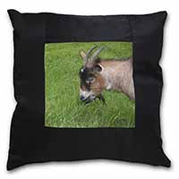 Cheeky Goat Black Satin Feel Scatter Cushion