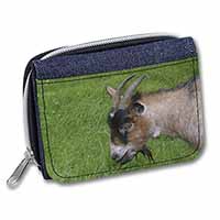 Cheeky Goat Unisex Denim Purse Wallet