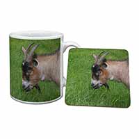 Cheeky Goat Mug and Coaster Set