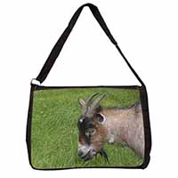 Cheeky Goat Large Black Laptop Shoulder Bag School/College