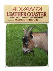 Cheeky Goat Single Leather Photo Coaster