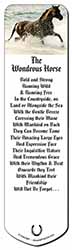 Black Horse in Sea Bookmark, Book mark, Printed full colour