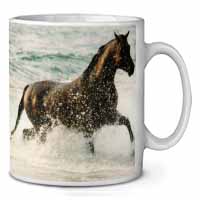 Black Horse in Sea Ceramic Coffee Mug/Tea Cup