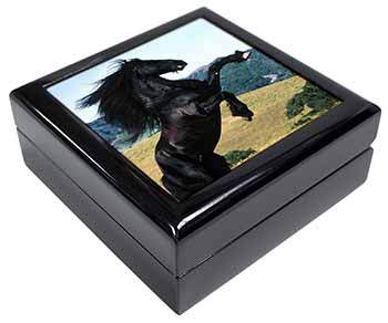 Rearing Black Stallion Keepsake/Jewellery Box