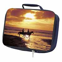 Sunset Horse Riding Navy Insulated School Lunch Box/Picnic Bag
