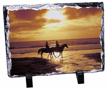 Sunset Horse Riding, Stunning Photo Slate