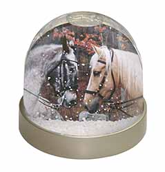 Horses in Love Animal Snow Globe Photo Waterball