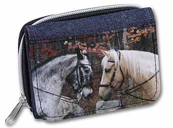 Horses in Love Animal Unisex Denim Purse Wallet