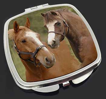 Horse Montage Make-Up Compact Mirror
