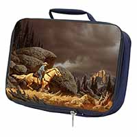 Horse Riding Cowboy Navy Insulated School Lunch Box/Picnic Bag