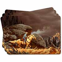 Horse Riding Cowboy Picture Placemats in Gift Box