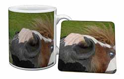 Cheeky Shetland Pony Mug and Coaster Set