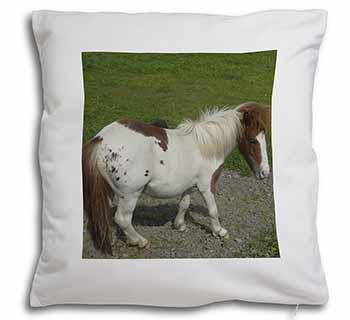 Shetland Pony Soft White Velvet Feel Scatter Cushion