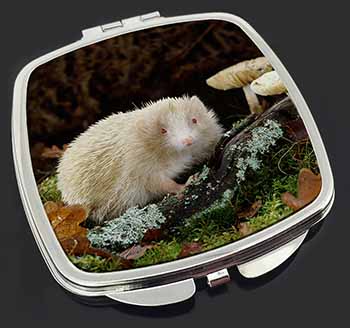 Albino Hedgehog Wildlife Make-Up Compact Mirror