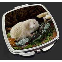 Albino Hedgehog Wildlife Make-Up Compact Mirror