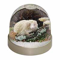 Albino Hedgehog Wildlife Snow Globe Photo Waterball
