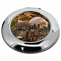 Mother and Baby Hedgehog Make-Up Round Compact Mirror