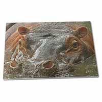 Large Glass Cutting Chopping Board Hippopotamus, Hippo